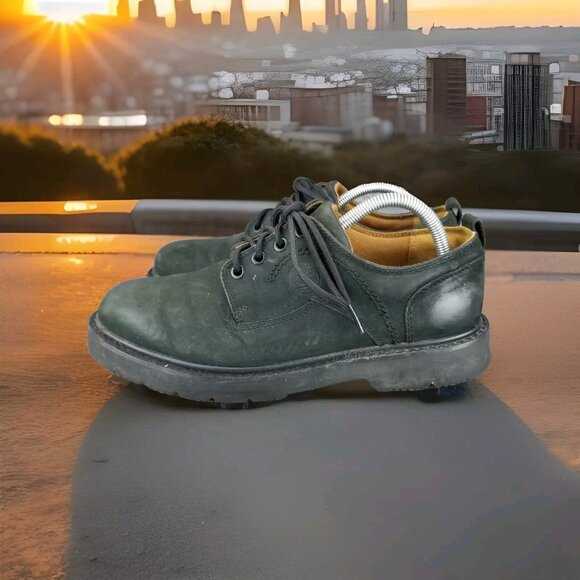 Timberland Other - ✅Mens 8.5M VTG Timberland Black Leather Work Oxford Shoes Chunky Sole Y2K